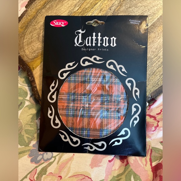 SILKY Tattoo Plaid Tights Size Medium MOD Alternative Punk Made in England NEW - Picture 9 of 9